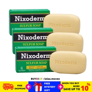 3 X NIXODERM Sulfur Soap For Relief Of Common Skin Problems Vegetable Base 100g - Picture 1 of 6