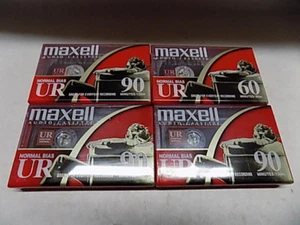 4 Maxell UR 90 Normal Bias Audio Cassettes, 90 min (Normal Bias lEC I) Unopened - Picture 1 of 3
