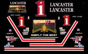 #1 Calcomanías para automóvil Davey Allison Lancaster Tobacco 1985 escala 1/64a HO ranura - Imagen 1 de 2