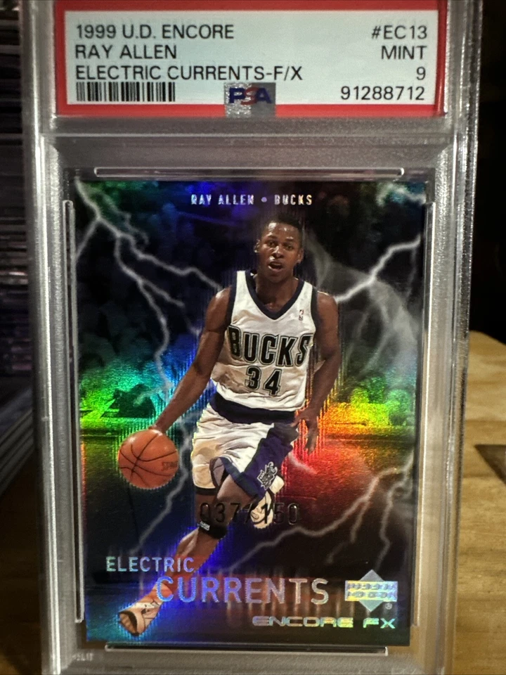 1999-00 Upper deck Encore Ray Allen Electric Currents F/X Mint 9 #EC13 37/150 - Image 1 of 2