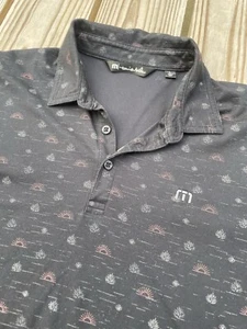 Travis Mathew Golf Polo Shirt L Sunrise Unique Design S/S Casual Menswear - Picture 1 of 8