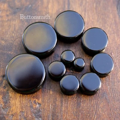 Pair of Black Obsidian Organic Stone Plugs Gauges Ear 8g 6g - 1/2" - 1" -1 sizes - Image 1 of 3