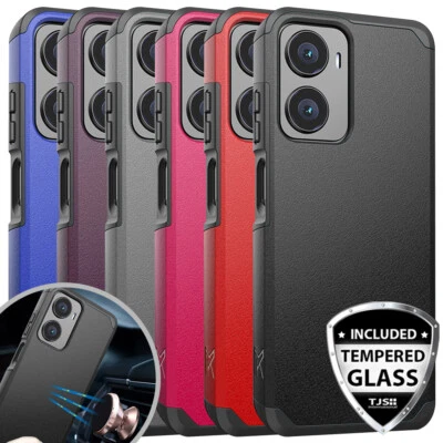 For AT&T Propel 2 5G 2024 Phone Case Dual Layer Hard Hybrid Cover+Tempered Glass - Image 1 of 4