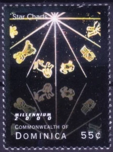 Dominica 2000 MNH, Star chart used for human navigation, Millennium [Gq] - Picture 1 of 1