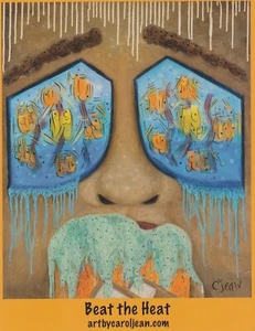 Beat The Heat Carol Jean Print 4x5 Card Steamboat Springs Co Spring Break Ski - Picture 1 of 2