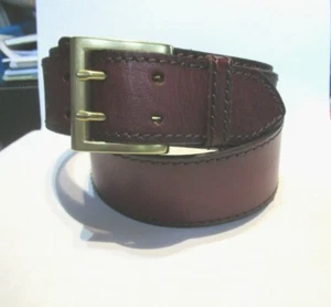 NEW Linea Pelle  2" Leather Belt SZ  S/M MED Burgundy Belt Ladies  B838 - Picture 1 of 4