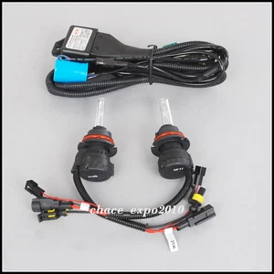 HID Headlight Bi-Xenon 9007-3 12000K Hi/Lo 35W Bulbs + Relay Wire Harness #JAU - Picture 1 of 6