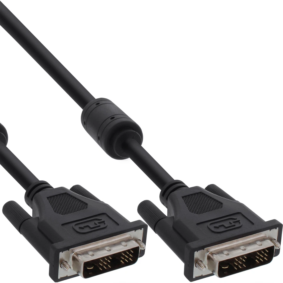 InLine® DVI-D Kabel, digital 18+1 Stecker / Stecker, Single Link, 2 Ferrite, 2m - Bild 1 von 1