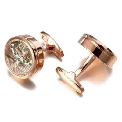 Gemelos tourbillon de movimiento de alta calidad para hombres boda gemelos steampunk Foto 1 de 4