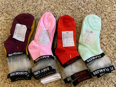 ** PACOTE COM 12 ** Meias de tornozelo Horizon exclusivas de renda, inspiradoras, tamanho 9-11 - Imagem 1 de 4