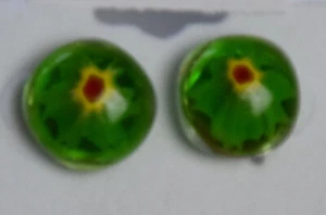 Pendientes de vidrio fundido hechos en EE. UU. con tachuelas de acero inoxidable E34 - Imagen 1 de 4