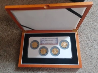 2008-S Proof Presidential Dollars Set (4) PF 70 Ultra Cameo In NICE Wooden Case! - Image 1 of 4