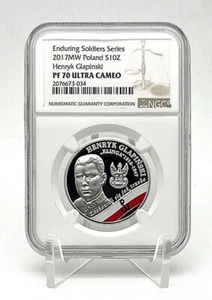 Poland 2017 The Enduring Soldiers Henryk Glapiński Klinga Silver Coin NGC PF70 - Picture 1 of 6