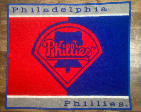vintage philadelphia Phillies biederlack  Blanket made in usa Cover