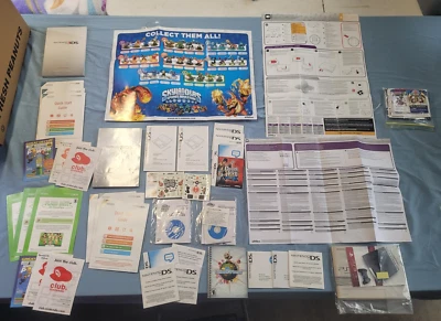 Lote Manual Nintendo 3DS DS Lite PS3 Pegatinas Guitar Hero Póster Skylanders Más Foto 1 de 4