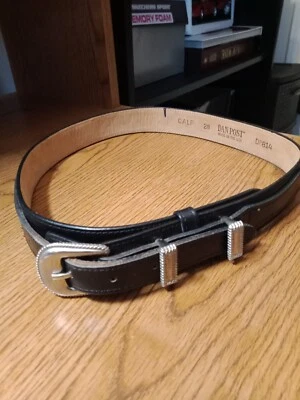  Cinturón de cuero Dan Post negro talla 28 Foto 1 de 4