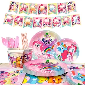 My Little Pony Birthday Party Supplies, 144 Pcs My Little Pony Decorations - Picture 1 of 10