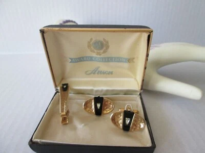 Gemelos y Ti colección de premios ANSON tono dorado estrás negro vintage Lucite Foto 1 de 3