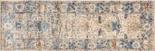 2'x12' Loloi Rug Anastasia Polypropylene & Polyester Sand Lt. Blue Machine-made