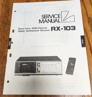 Luxman RX-103 Receiver Service Manual - Original - Image 1 of 2
