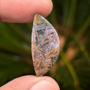 14,45 kt seltenes heimisches Kupfer in Chalzedon Cabochon Indonesien - Sammlerqualität - Bild 1 von 6