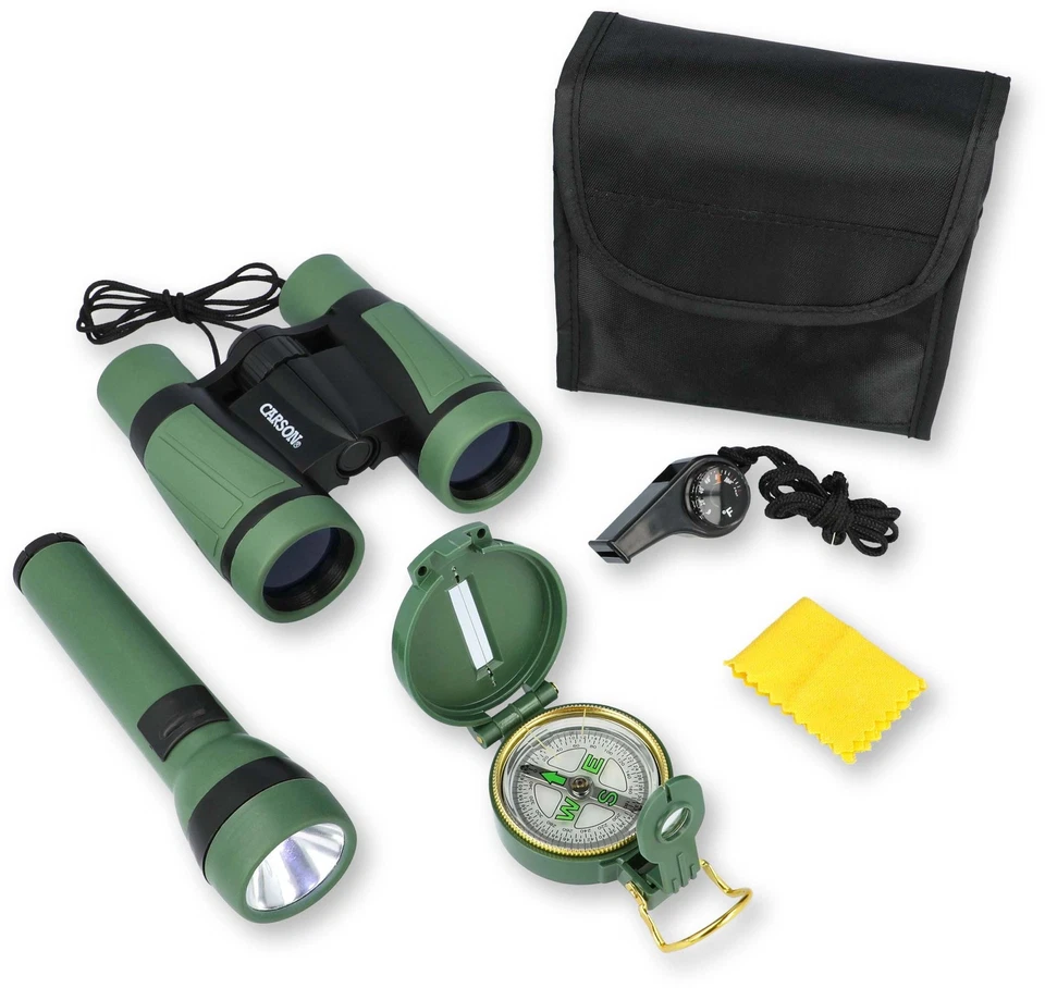 Carson AdventurePak - Binocular, Compass, Flashlight, Whistle, : HU-401 - Image 1 of 4