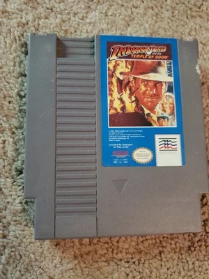 Indiana Jones and the Temple of Doom Tengen Nintendo NES 1985 Untested Authentic - Image 1 of 4