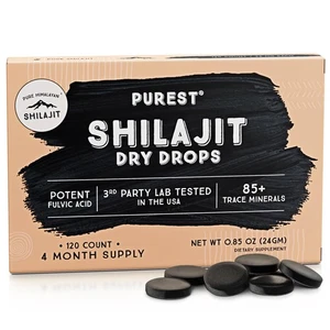 Dry Drops, 100% Pure Natural Shilajit, Grade A, Max Potency 85+ Clean Trace M... - Picture 1 of 7