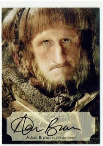 The Hobbit The Desolation of Smaug Autograph AB-P Adam Brown as Ori Dwarf #04/75 - Picture 1 of 4