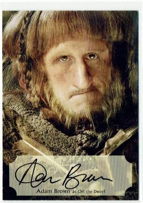 The Hobbit The Desolation of Smaug Autograph AB-P Adam Brown as Ori Dwarf #04/75 - Image 1 of 4
