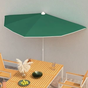 Garden Half Parasol with Pole Outdoor Patio Sunshade Shelter Backyard vidaXL - Picture 1 of 64