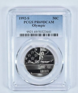 1992-S Olympic Gymnastics Commemorative Half Dollar PR69 DCAM PCGS *4238 - Picture 1 of 5