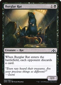 Burglar Rat 2x FOIL GRN MTG Guilds of Ravnica Common MINT black - Picture 1 of 1