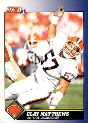 1991 Score #19 Clay Matthews - Image 1 of 2