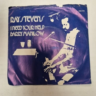 RAY STEVENS- I NEED YOUR HELP BARRY MANILOW 7" 45 RPM RECORD LIKE NEW OOP - Image 1 of 2