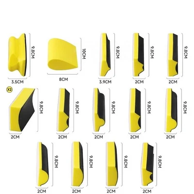 16-teiliges Handschleifblock-Set mit 40 Blatt für den Einsatz auf Holz- und Met - Bild 1 von 4