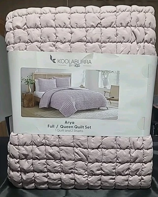 Kookaburra By UGG Arya Full/Queen Quilt Set 90" X 90" / 2-Shams 20" X 26" Violet - Image 1 of 4