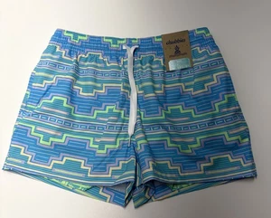 Chubbies Mens 4” Inseam Swim Trunks THE DESERT DAWNS Mesh Lined Neon Retro Sz S - Picture 1 of 6