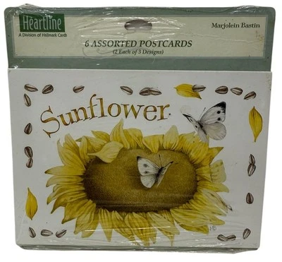Marjolein Bastin Hallmark Flowers Sunflower Roses Daisy Vintage Postcards Floral - Image 1 of 4