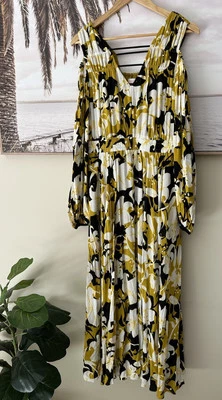 Maxi Vestido SASS & BIDE Manga Larga Anochecer a Amanecer Talla 12 Bolsillos $590 Como Nuevo Foto 1 de 4