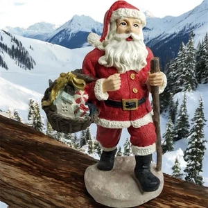 Figura Artmark Jolly Old St Nick Santa 1993 de colección cesta de juguetes Navidad - Imagen 1 de 7