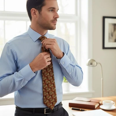 Corbata de seda para hombre Ermenegildo Zegna floral ancho 4” largo 58” rojo Foto 1 de 4