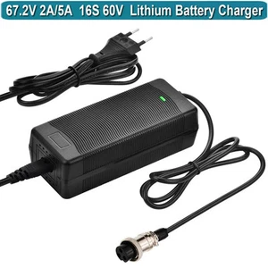 67.2V 2A Adapter Charger For 60V Lithium Battery Ebike Electric Bike Scooter UK - Picture 1 of 5