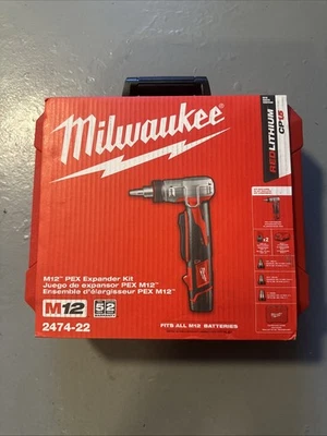 Milwaukee 2474-22 M12 Inalámbrico Pro Pex Kit de Herramientas de Expansión 3 Cabezales de Expansión Nuevo Foto 1 de 4