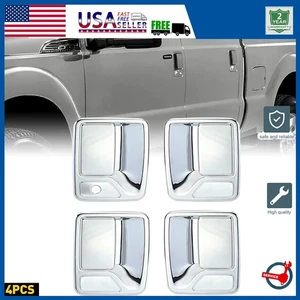 FOR 1999-2016 FORD F250 F350 F450 SUPERDUTY 4DR CHROME DOOR HANDLE COVERS COVER - Picture 1 of 13