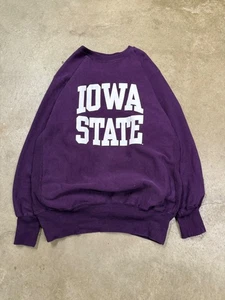 Sudadera De Colección Años 90 Iowa State Champion Tejido Inverso Hombres 2XL Púrpura Hecha en EE. UU. - Imagen 1 de 7