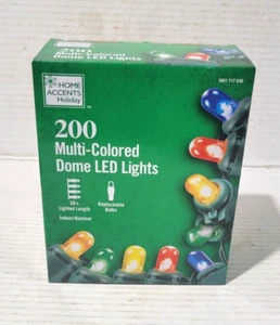 Home Accents Holiday 200 Multi-Colored Dome LED Lights Christmas/Party - Picture 1 of 4