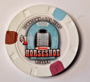 Horseshoe casino Downtown Las Vegas $1 casino chip tower - Picture 1 of 2