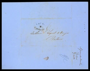 NIEDERLANDE-INDIEN-1860-STEMPELLOS-FALTBRIEF-OVALER TAGAL-HANDSCHRIFT 6-F-#32 - Bild 1 von 4
