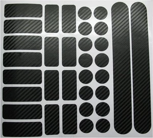 Carbon Fahrrad Aufkleber Rahmen Schutz Folie BMX Ketten Streben schwarz Karbon F - Bild 1 von 3